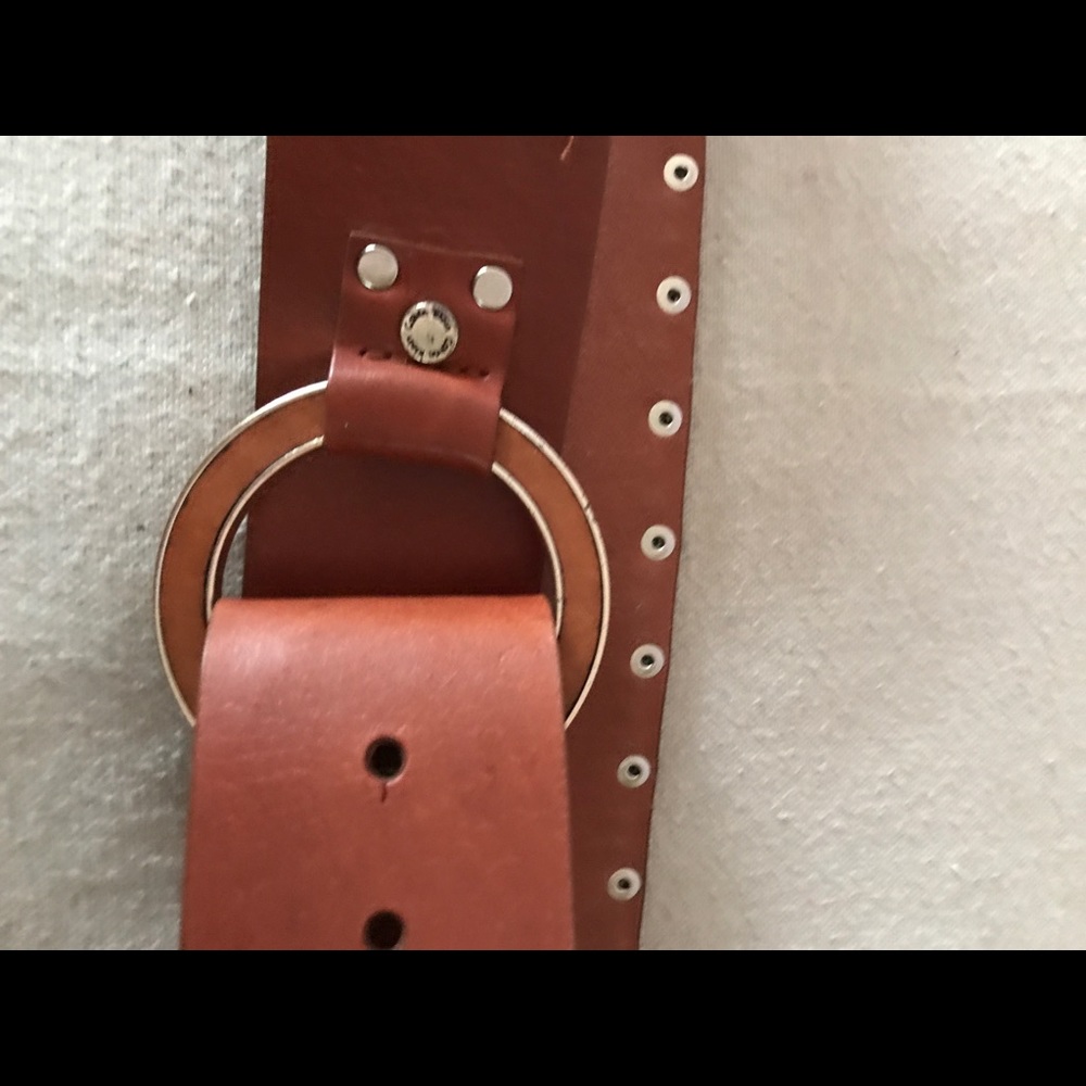 Tan belt with straw